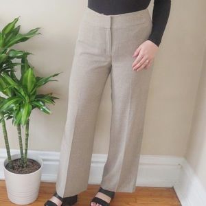 Beige houndstooth trousers